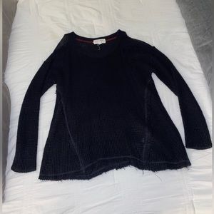Cold Shoulder Cut Gray Sweater